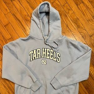 Majestic Hoodie Mens Large UNC Carolina Tar Heels Sweatshirt Blue Chapel Hill